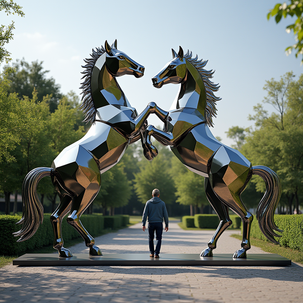 Geometric Jumping Horse 1 artwork
